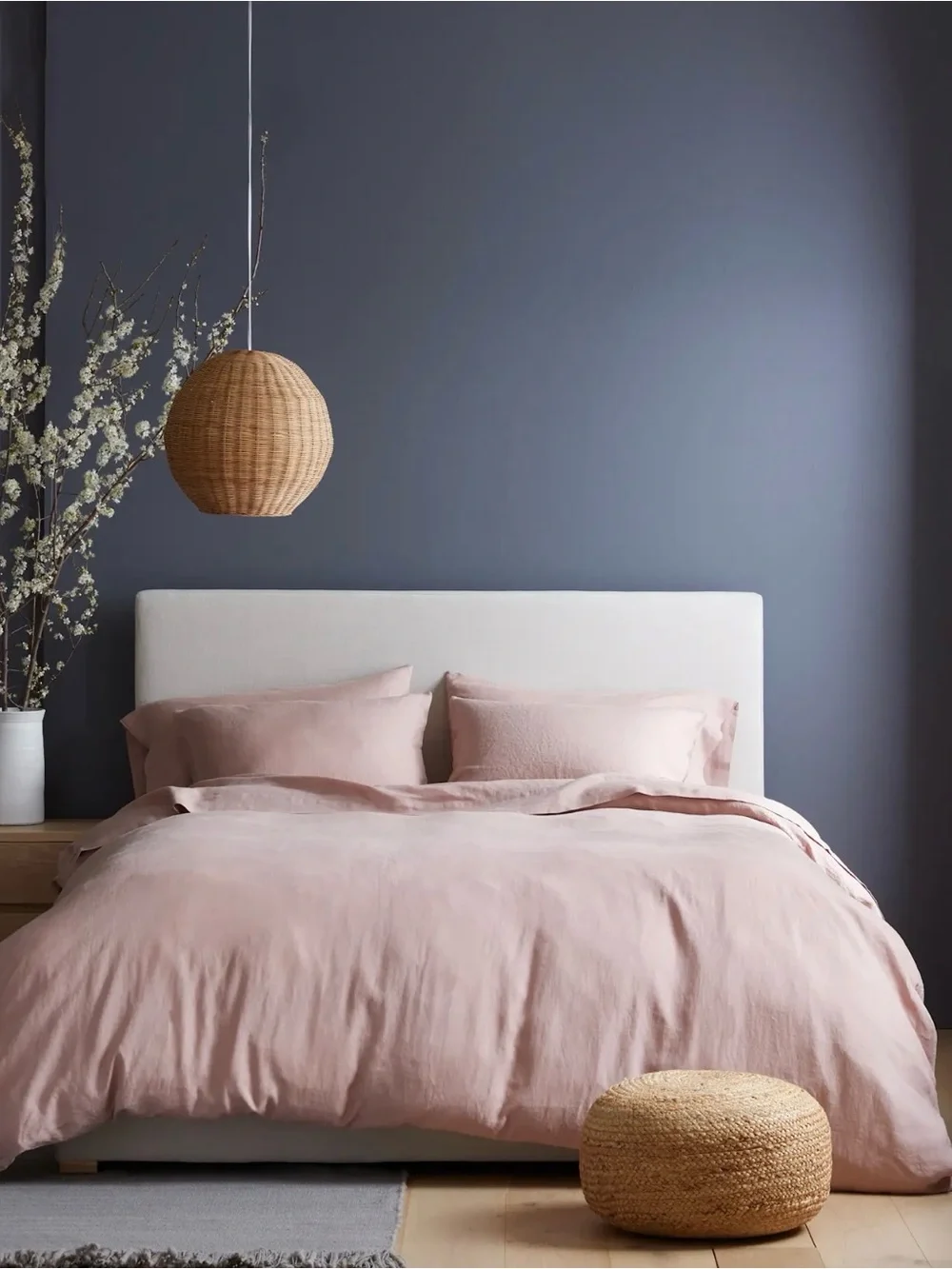 Dusty Mauve European Linen King Sham Set